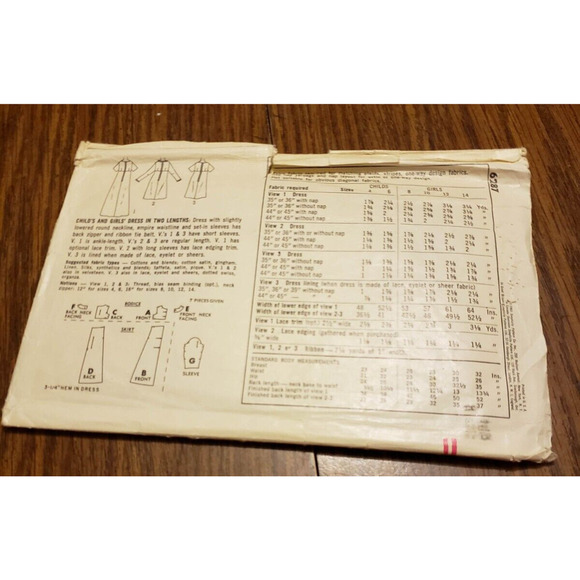 Vintage 1960s Simplicity 6287 Girls Mod Empire Waist Dress Sewing Pattern 8 CUT - Picture 2 of 5